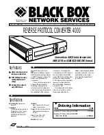 Preview for 1 page of Black Box PC480A Specifications