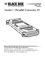 Black Box PI125A Manual preview