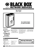 Black Box PIN POINT TS020A Specifications preview