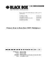 Black Box Primary Rate to Basic Rate ISDN Multiplexer Manual preview