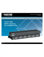 Предварительный просмотр 1 страницы Black Box Rackmount ServSwitch CAT5 KVM Etender Hubs ACU1006RA Manual