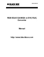 Black Box RGB/EGA/CGA/MDA to DVI(/VGA) Converter Manual preview