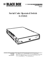 Предварительный просмотр 2 страницы Black Box S-COS/2 Manual