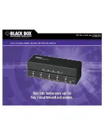 Предварительный просмотр 1 страницы Black Box S-Video/Audio Switch Technical Specifications