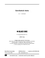 Предварительный просмотр 2 страницы Black Box ServSwitch 4site Installation And Operation Manual