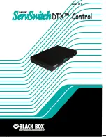 Black Box servswitch DTX5000-CTL User Manual предпросмотр