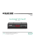 Black Box ServSwitch KV1081A User Manual preview