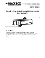 Preview for 2 page of Black Box SERVSWITCH KV3108SA-R4 Quick Install Manual