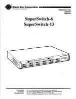 Black Box SuperSwitch-13 LB9313A User Manual предпросмотр