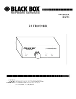 Black Box SW459A-SC User Manual preview