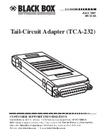 Предварительный просмотр 1 страницы Black Box TCA-232 Manual