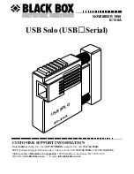 Предварительный просмотр 1 страницы Black Box USB Solo IC138A Manual