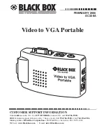 Black Box Video to VGA Converter Quick Start Manual preview