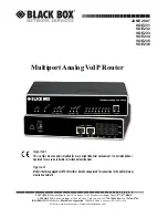 Preview for 1 page of Black Box VOE231 User Manual