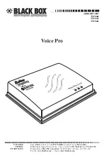 Preview for 1 page of Black Box Voice Pro FX700A Manual