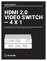 Preview for 1 page of Black Box VSW-HDMI2-4X1 User Manual