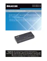 Preview for 1 page of Black Box VSW-HDMI2X1-4K User Manual