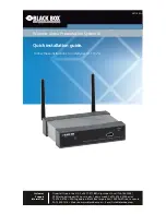 Предварительный просмотр 1 страницы Black Box Wireless Video Presentation System III AC1132A Quick Installation Manual