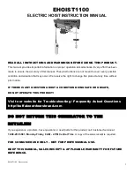 Black Bull EHOIST1100 Instruction Manual preview