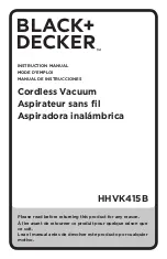 Preview for 1 page of Black+Decker 2504237 Instruction Manual