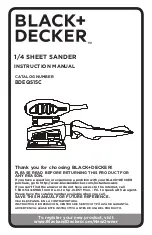 Preview for 1 page of Black+Decker BDEQS15C Instruction Manual