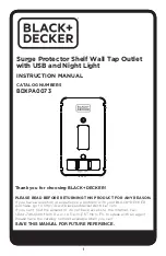 Preview for 1 page of Black+Decker BDXPA0073 Instruction Manual