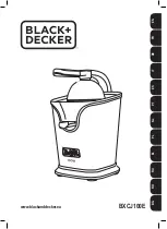 Preview for 1 page of Black+Decker BXCJ100E Instructions Manual