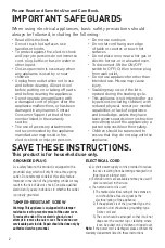 Preview for 2 page of Black+Decker KE1560W Use And Care Manual