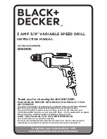 Предварительный просмотр 1 страницы Black + Decker BDEDR3C Instruction Manual