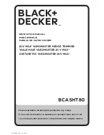 Black + Decker YARDMASTER BCASHT80 Instruction Manual предпросмотр