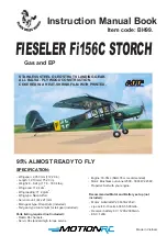 Preview for 1 page of Black Horse Model Fieseler Fi156C STORCH Instruction Manual Book