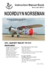 Предварительный просмотр 1 страницы Black Horse Model NOORDUYN NORSEMAN Instruction Manual Book