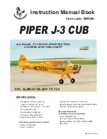 Preview for 1 page of Black Horse Model PIPER J-3 CUB Instruction Manual Book