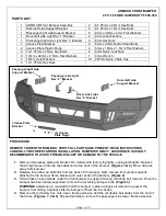 Preview for 2 page of Black Horse Off Road AFB-F211 Installation Instructions Manual