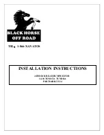 Предварительный просмотр 1 страницы Black Horse Off Road ARB-TU14 Installation Instructions Manual