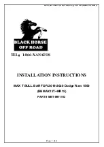 Предварительный просмотр 1 страницы Black Horse Off Road MBT-MR1512 Installation Instructions & User Manual