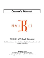 Предварительный просмотр 1 страницы Black Ice Audio Fusion WiFi DAC Owner'S Manual