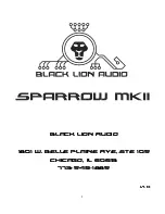 Предварительный просмотр 1 страницы Black Lion Audio Sparrow MK II Manual