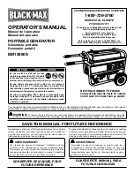 Preview for 1 page of Black Max BM10680S Operator'S Manual