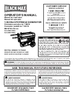 Preview for 1 page of Black Max BM10700J Series Operator'S Manual