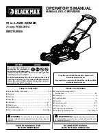 Black Max BM21LWSS Operator'S Manual предпросмотр