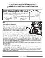 Предварительный просмотр 6 страницы Black Max BM907015 Operator'S Manual