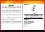 Preview for 2 page of Black Ridge RF901AG Instruction Manual