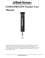 Black Screen GSM/GPRS/GPS Tracker User Manual предпросмотр