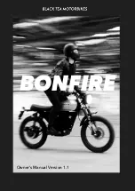 Black Tea Motorbikes BONFIRE Owner'S Manual предпросмотр