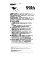 Black Widow BW-1000 AVENGER User Manual preview