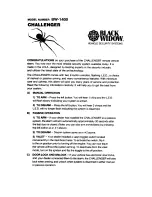 Preview for 1 page of Black Widow BW-1400 CHALLENGER User Manual