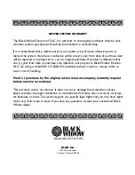 Preview for 8 page of Black Widow BW-2500 PREMIER PLUS Installation Manual