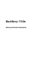 Blackberry 7100 - 7130E - SAFETY AND Safety And Product Information предпросмотр