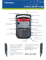 Предварительный просмотр 1 страницы Blackberry 8703e - CDMA Getting Started Manual